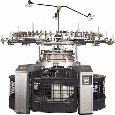 Open-width double jersey circular knitting machine